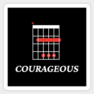 B Courageous B Guitar Chord Tab Dark Theme Sticker